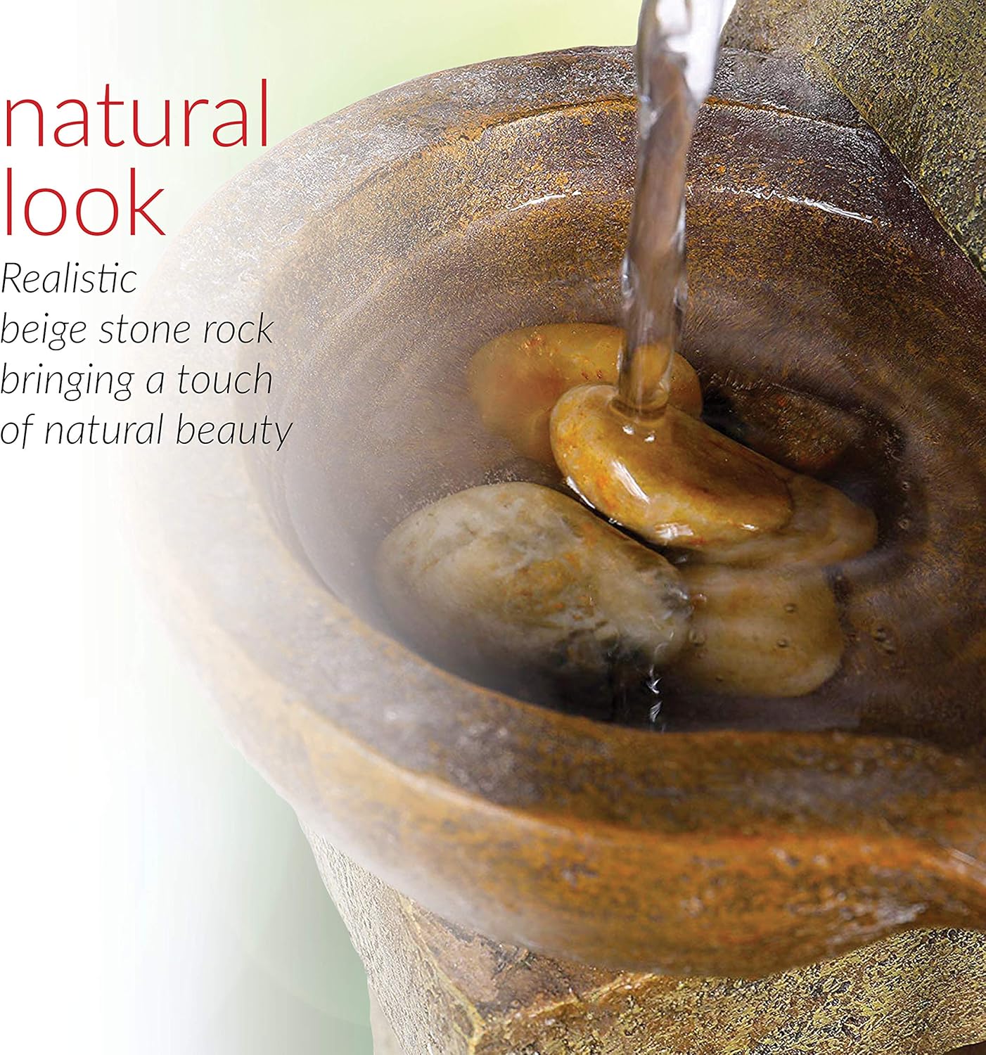 Alpine Corporation WCT726 Tiering Pots Fountain, 17 Inch Tall, Brown : Indoor Fountains : Garden & Outdoor