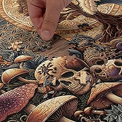 Ambesonne Earthy Boho Jigsaw Puzzle, Gothic Woods