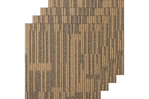 VEVOR Carpet Tiles Reusable, 20"x 20"Carpet Squares With Padding Attached, Soft Padded Carpet Tiles, Easy Install DIY for Bed