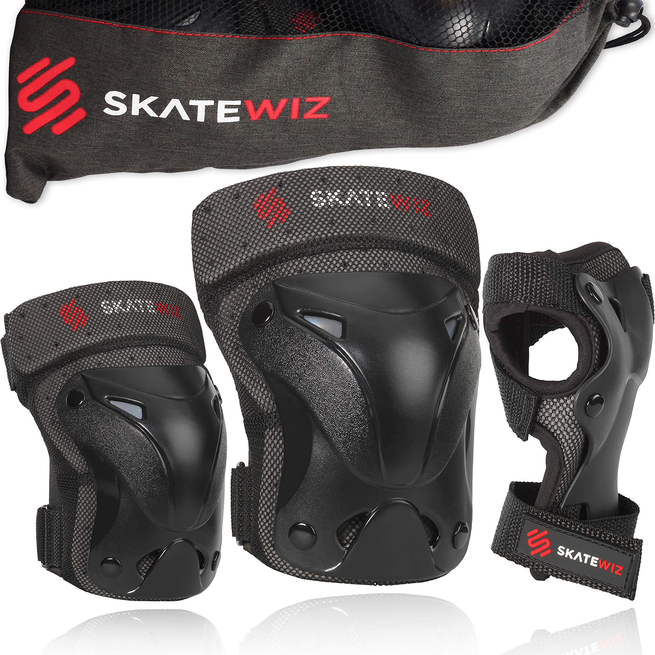 Buy SKATEWIZ Skate Pads Knee and Elbow Pads & Wrist Guards for Roller