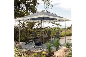 Meetleisure 13'x13' Instant Canopy Tent with Extended Eave - Commercial Pop Up Canopy with Sand Bags, Outdoor Gazebo Tent Easy Set Up, Grey