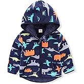 Baby Toddler Boys Girls Sherpa Fleece Lined Jacked Sweatshirt Fall Winter Autumn Warm Clothes with Hoodie