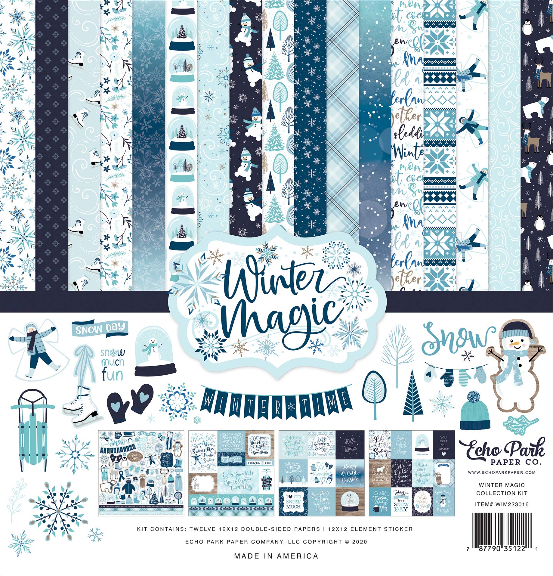 Echo Park Collection Kit 12"X12"-Winter Magic