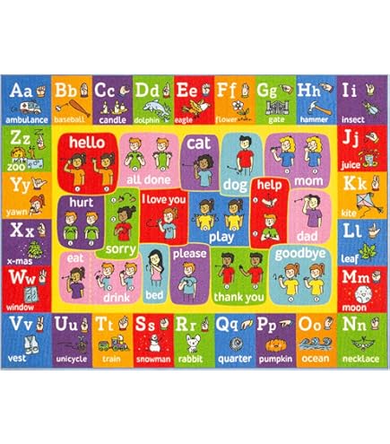 abc★ Furnish My Place 740 ABC Kids' Educational Rug, Alphabet