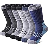 NOCIN COLOR Kids Merino Wool Hiking Socks Boys Girls Toddlers Thermal Winter Warm Boot Thick Cushion Socks 6 Pairs