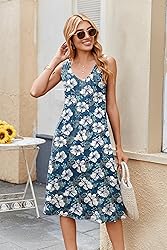 Zeagoo Women 2025 A Line Sleeveless Pleated Summer