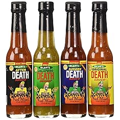 Hot Sauce, Gift Set, Blair's Mini Death Hot Sauce 4-Pack 2.oz Bottles 