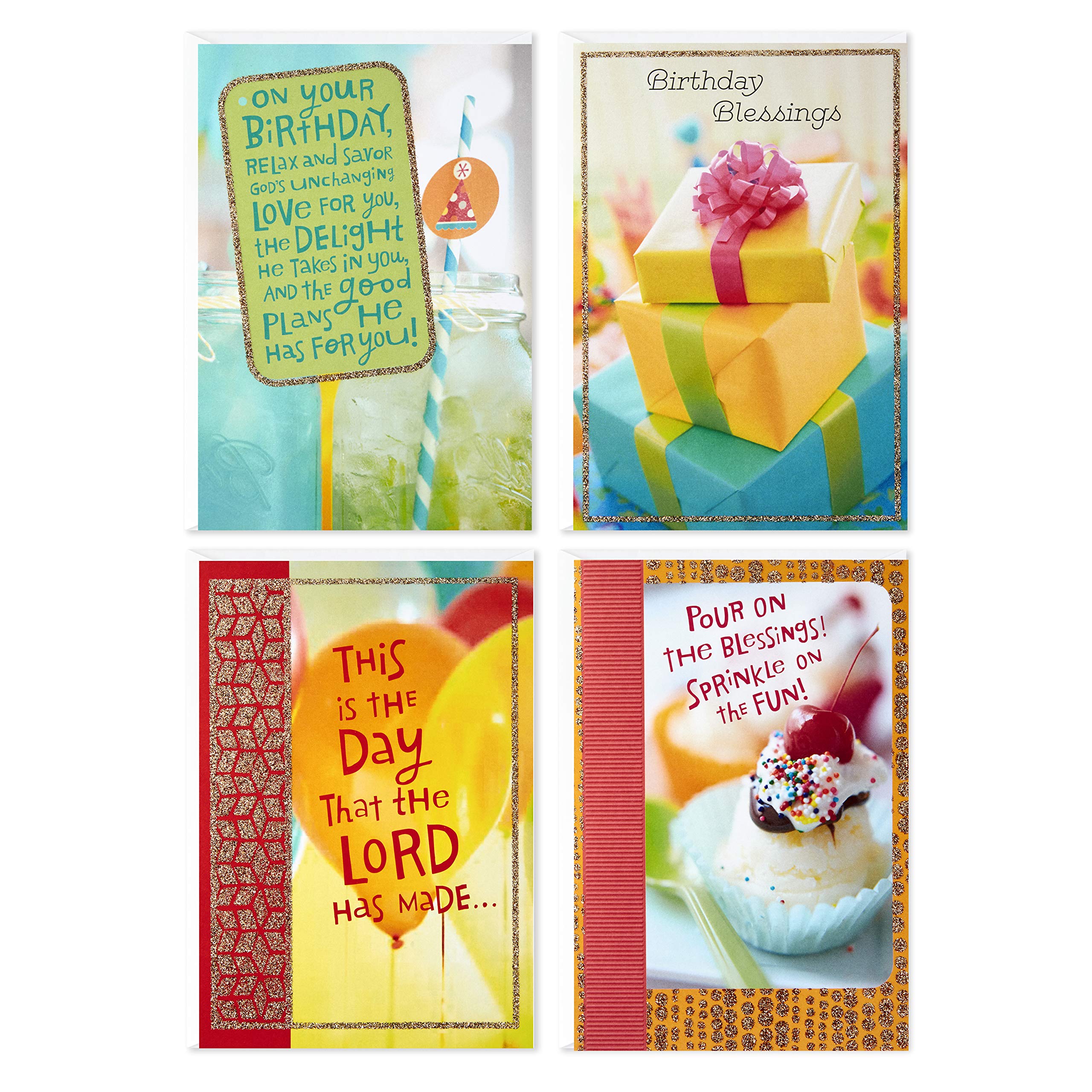 Hallmark Dayspring Assorted Religious Birthday Cards (Christian Blessings, 12 Cards and Envelopes)