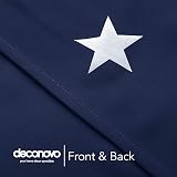 Deconovo Star Printed Thermal Blackout Curtains Eyelet Top Navy 52 x 72 1 Pair view 5