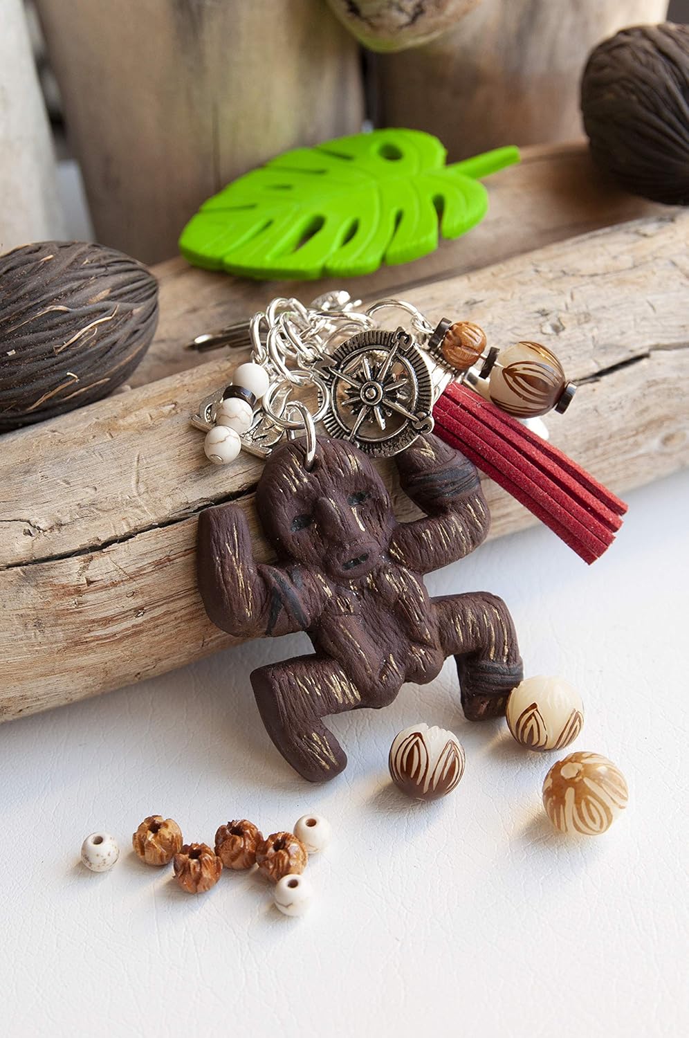 Porte Cles Totem Koh Lanta Aventurier Boussole Poignard Feu Produits Handmade Produits Seviin Com Br