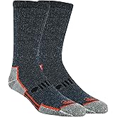 Jeep mens Heavy Duty Wool Crew Socks - 2 Pair Pack - Cushioned Comfort