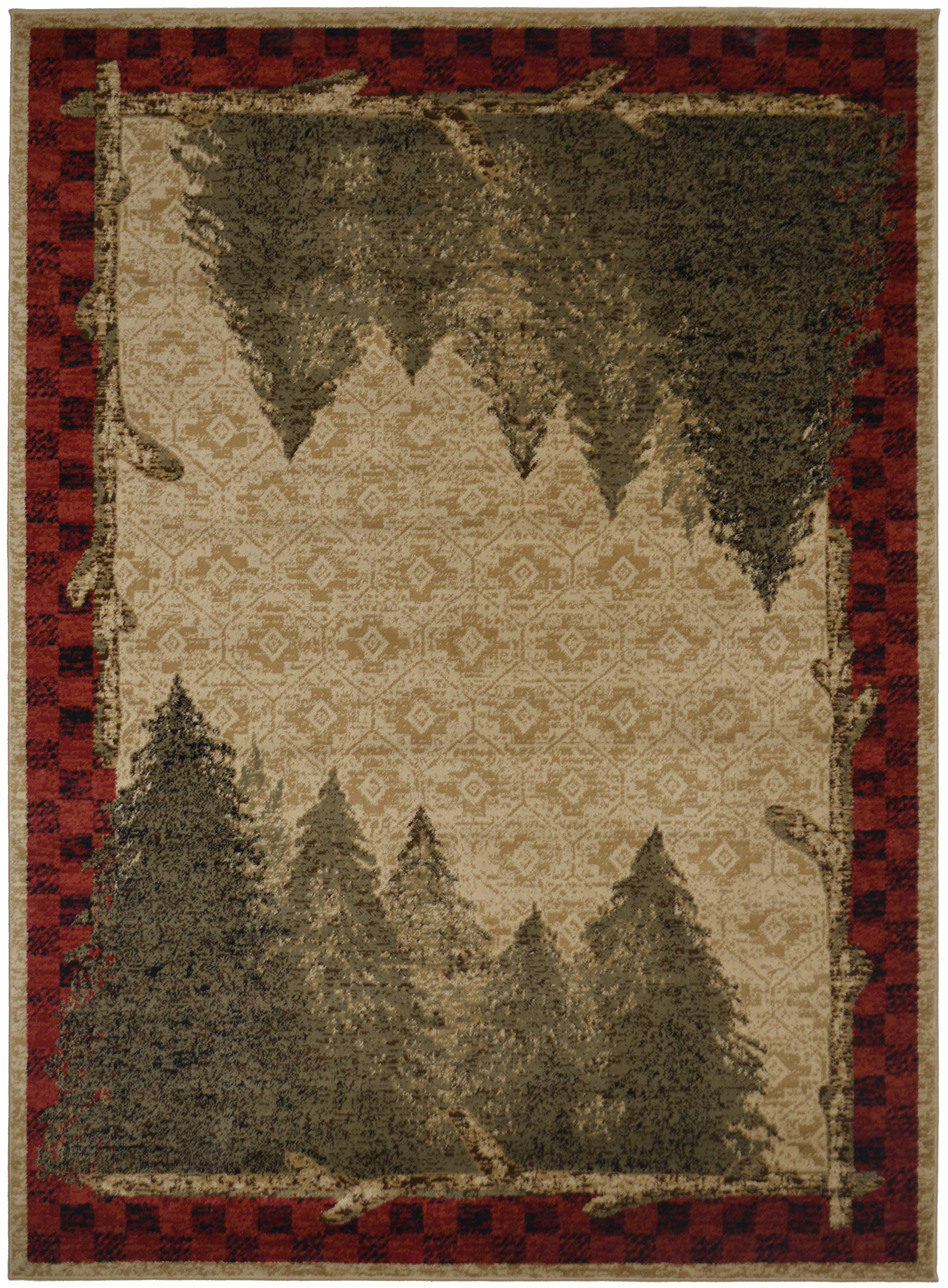 Photo 1 of ** VERY USED** DIRTY**  NO RETURNS**  FUINAL SALE** Mayberry Rug AD8342 5X8 AMER DEST Forest Area Rug 5'3"x7'3" Antique