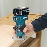 Makita DRT52Z 18V Li-ion LXT Brushless Router Trimmer 0-42mm Plunge 1/4 in Chuck view 10
