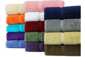 BC BARE COTTON Luxury Hotel & Spa Collection Highly Absorbent, quick dry 100% Turkish Cotton 700 GSM, Eco friendly Towel, For Bathroom, Gymand Kitchen Dobby Border Soft Towel Set (Mix Color, Wash Cloths - Set of 12)