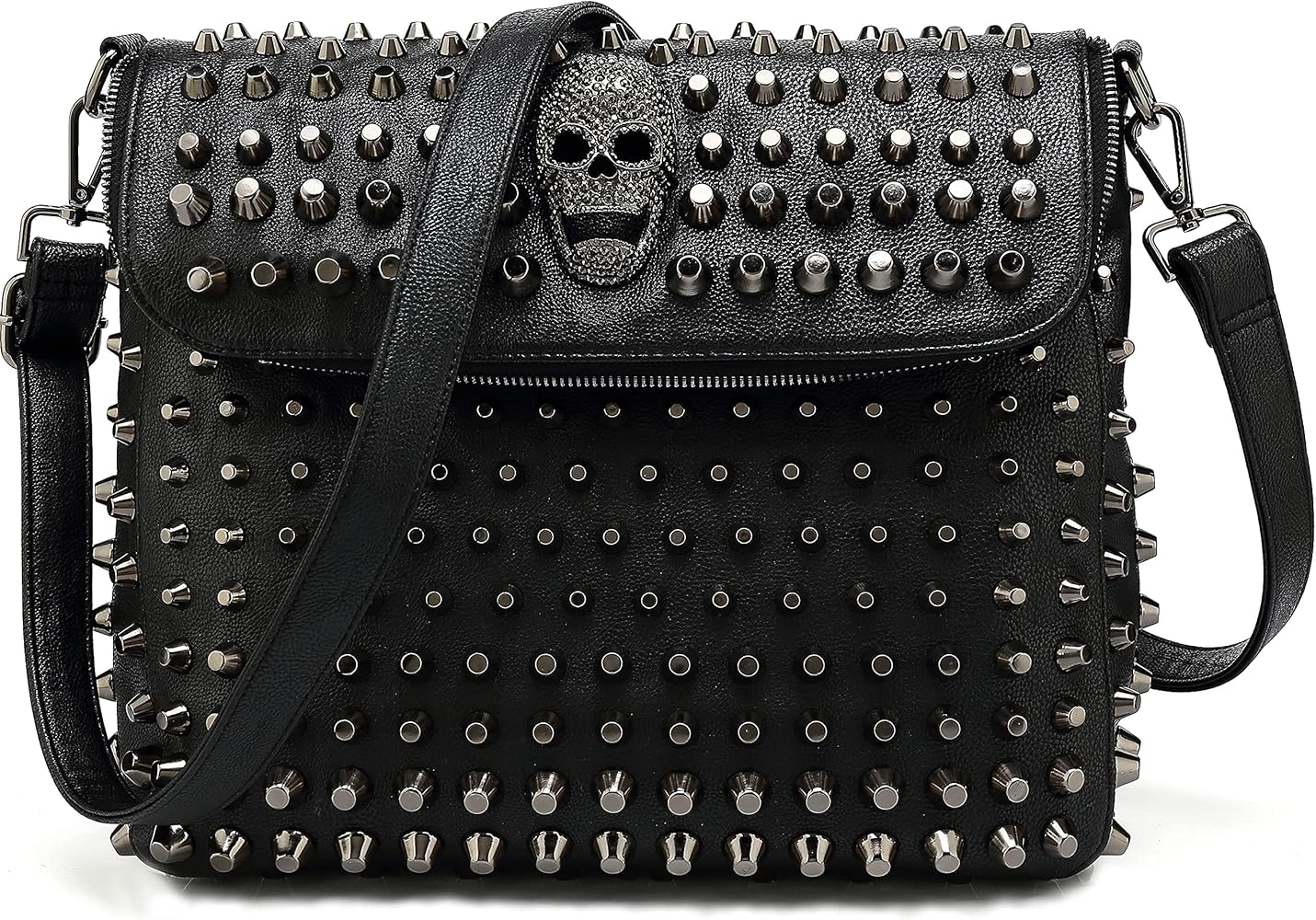 black studded side bag