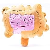 nerdbugs Intestine Plush- Colon/Intestine Stuffed Organ Stuffie for IBS, Colitis, Crohns &amp; GI Support Plush/Health Education and Surgery Present/Gastroenterology Get Well Gift