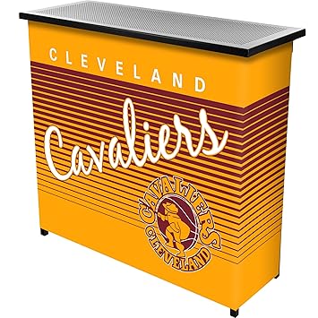 NBA Cleveland Cavaliers Portable Bar with Case, One Size, Black