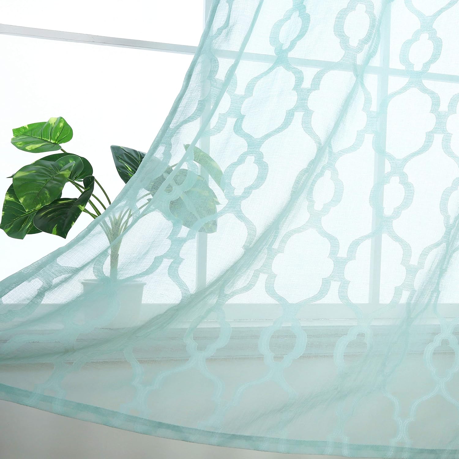 Best Aqua Dining Curtains