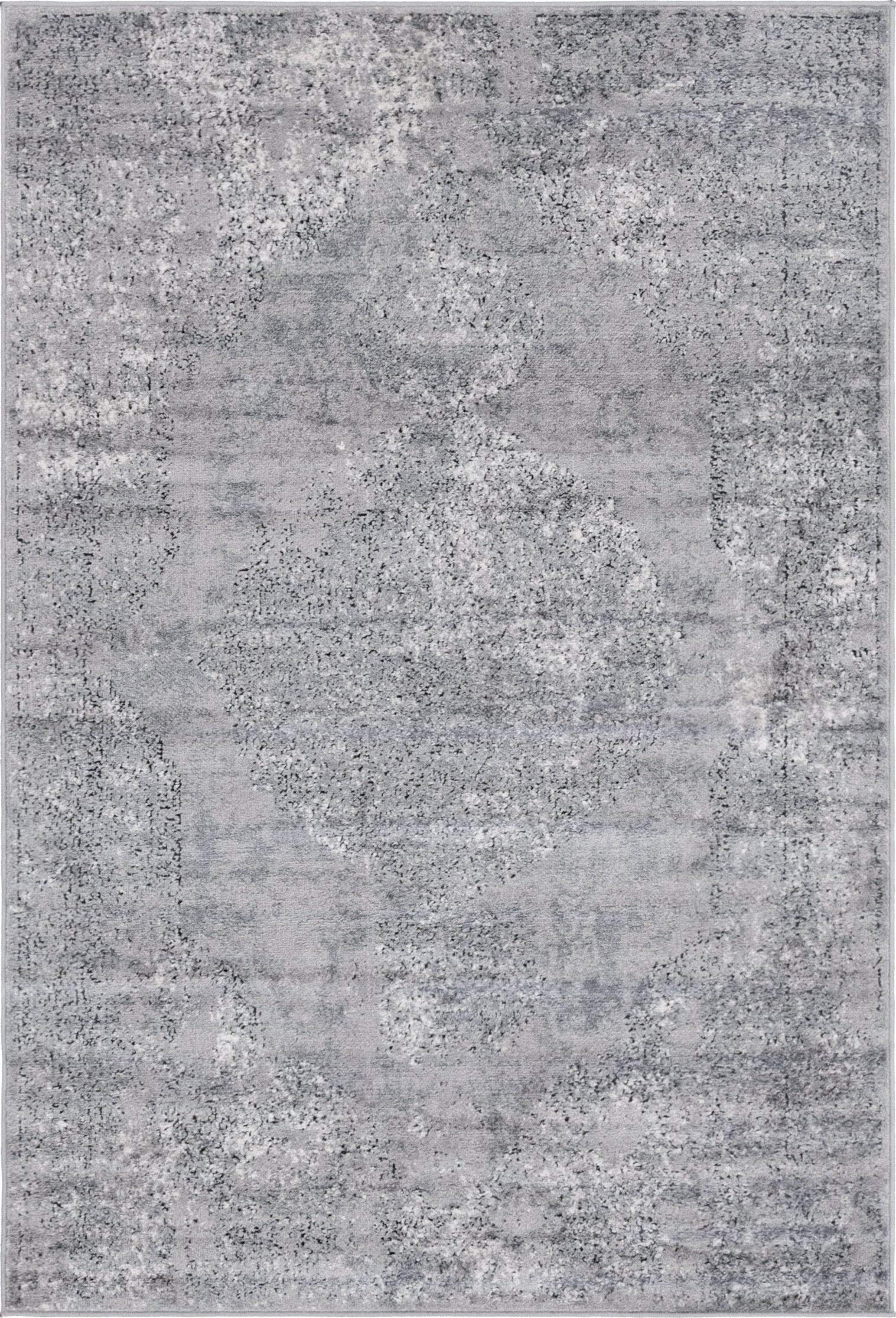 Rugs.com Oregon Collection Rug 8’ square Gray Low-Pile Rug Perfect for Living Rooms, Large Dining Rooms, Open Floorplans
