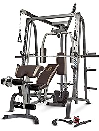 Marcy Smith Cage Workout Machine Total Body Training Home Gym System with Linear Bearing MD-9010G