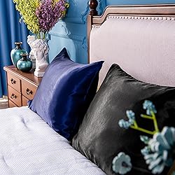 NTBAY 2 Pack Satin Queen Pillowcases for Hair and