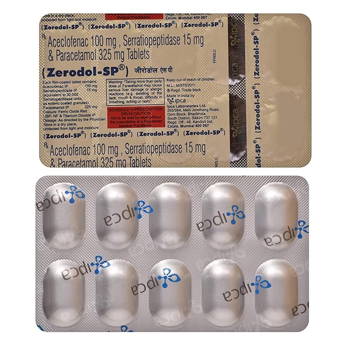 Zerodol Sp Blister Pack Of 10 Tablets Amazon In