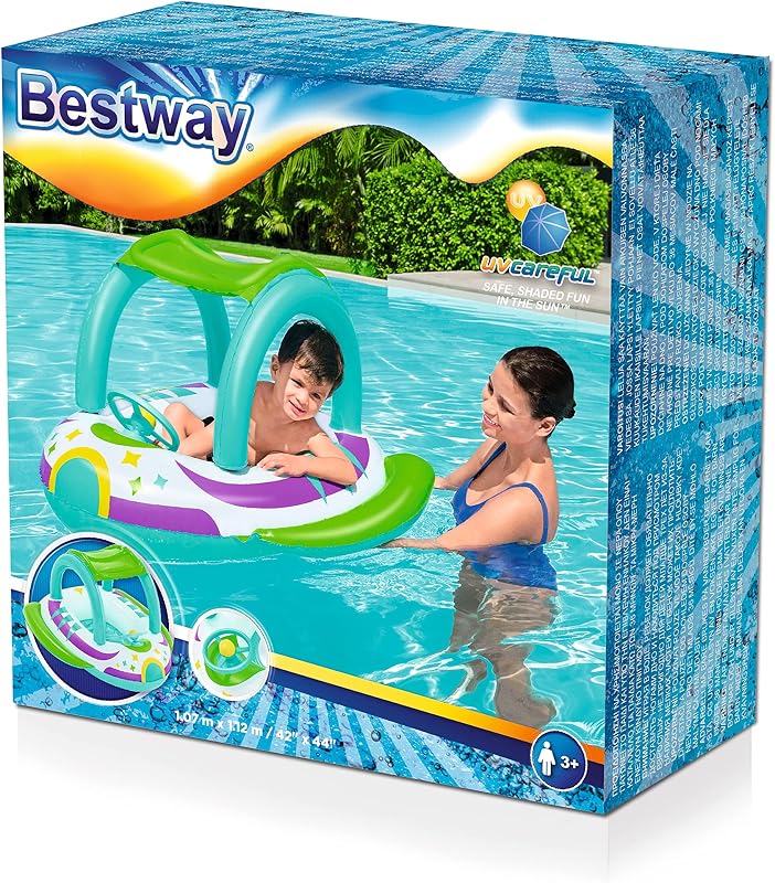 Barca Hinchable para Bebés Bestway® Space Splash™ con Parasol