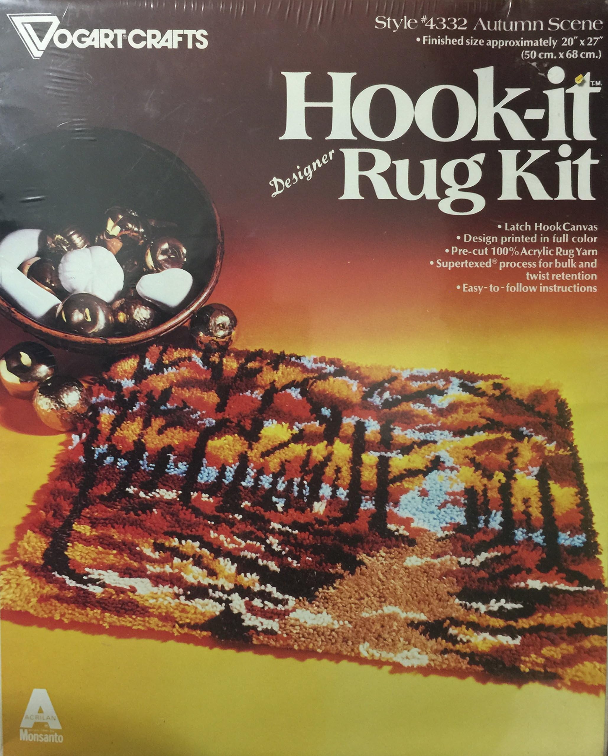 Vogart Hook-It Designer Rug Kit Autumn Scene