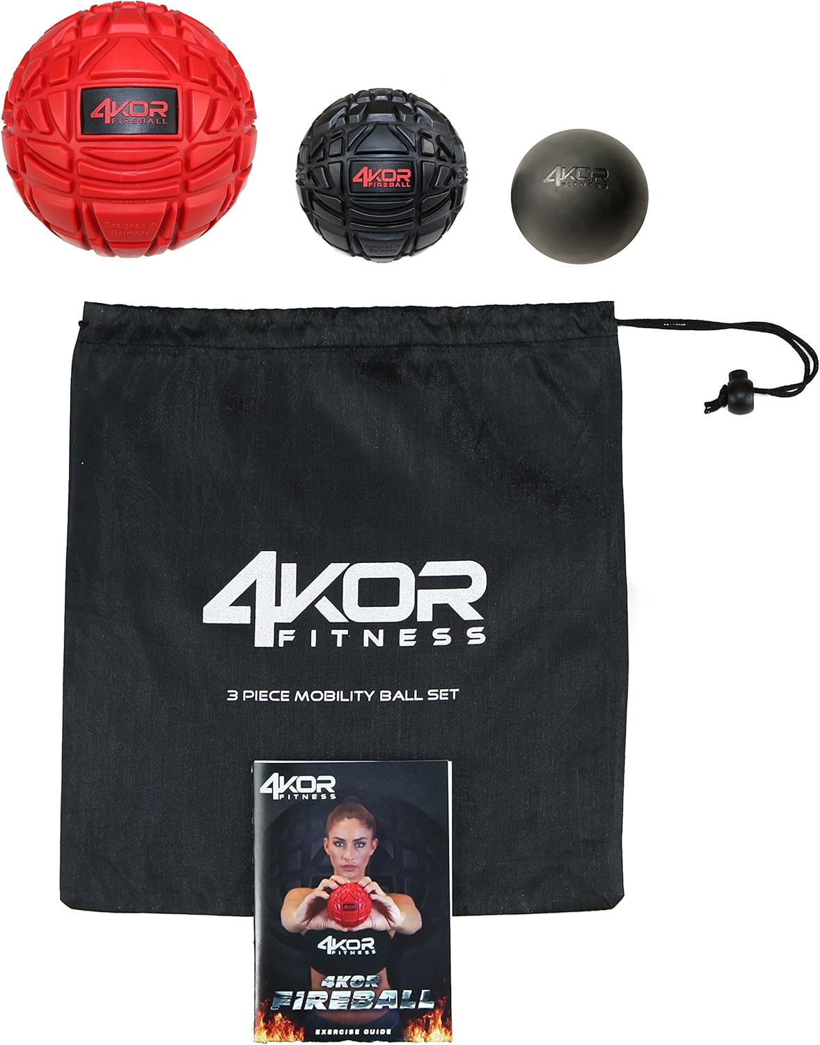 Ultimate Massage Balls & Lacrosse Ball Physical Therapy Set - Deep Tissue Trigger Point Myofascial Release Tools - Back, Shoulder & Foot Muscle Massager Kit - Enhanced Gripping Mobility Rubber Balls: Sports & Outdoors