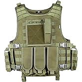 MGFLASHFORCE Tactical Airsoft Vest Adjustable Modular Paintball Vest