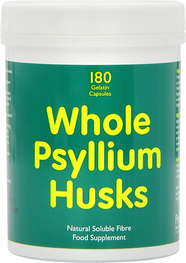 Pure Psyllium Husks 180 Gelatine Capsules Health & Personal Care