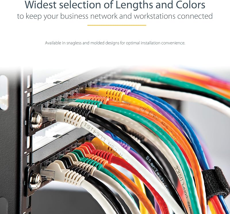 .com 2m Cat6 Snagless Gigabit UTP Netzwerkkabel - Cat 6 RJ45 Netzwerkkabel mit Knickschutz - Schwarz