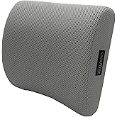 Goodyear Ergonomic Lumbar Support Pillow for Office Chair and Car Seat - Gel-Infused Back Support Lumbar Pillow, Premium Cushion Chair Support for Lower Back Pain Relief and Versatile Use - Grey