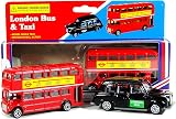 TB Diecast London Bus and Taxi Set Souvenir Moving Wheel Action view 8