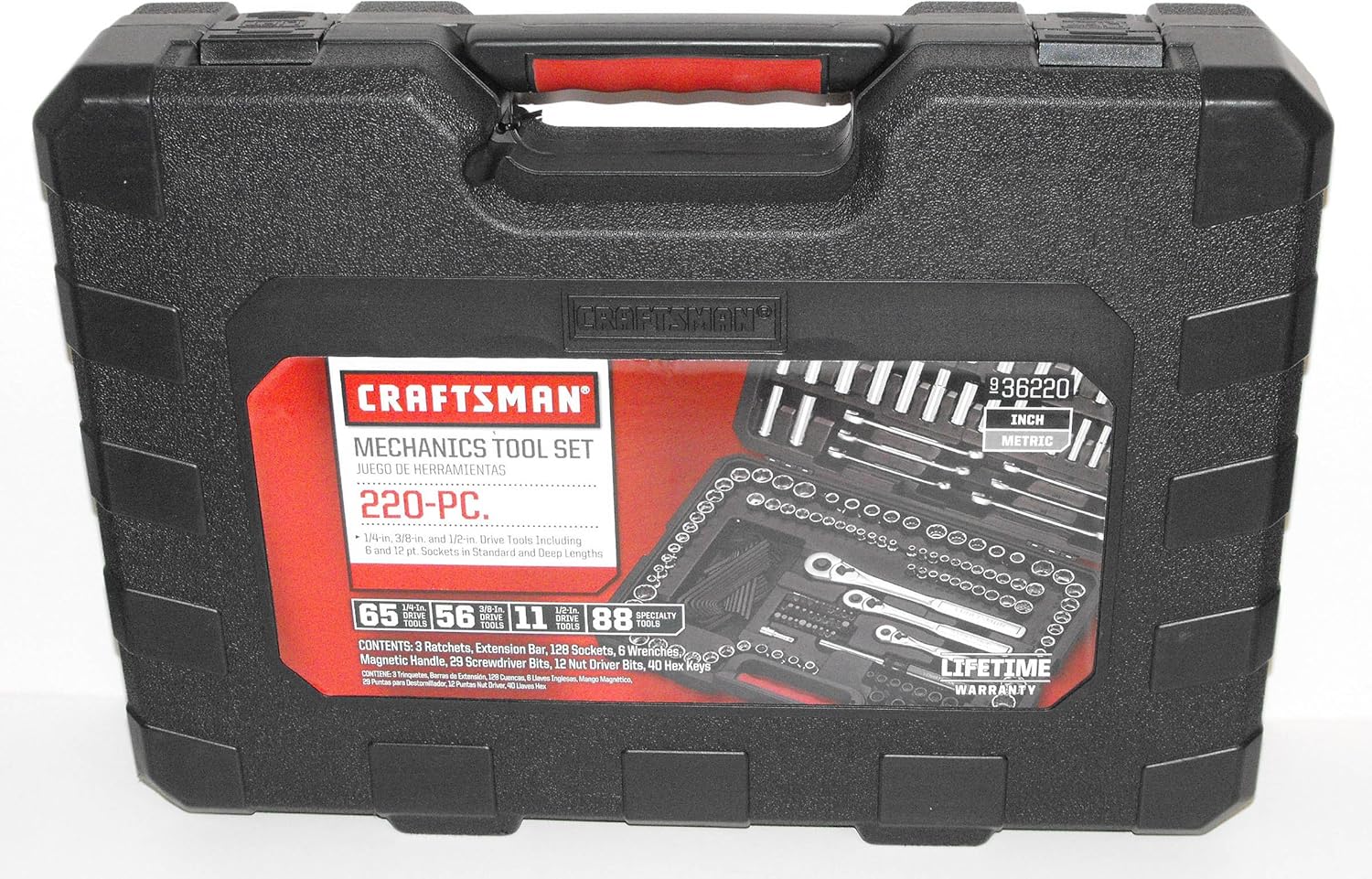 Craftsman 220 pc. Mechanics Tool Set with Case, 36220 (Newest Version
