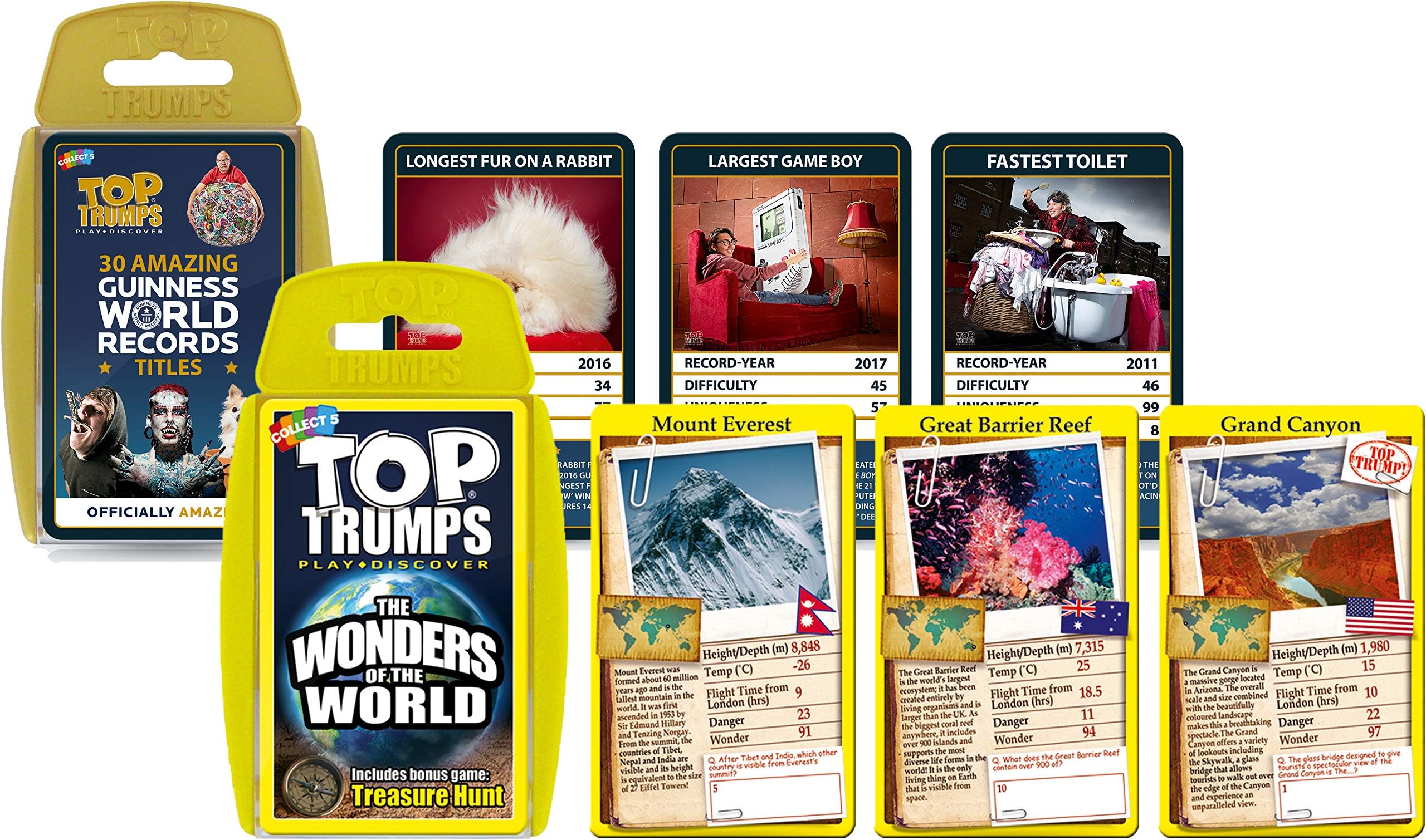Top Trumps Trivia Bundle: Wonders of The World and Top 30 Guinness Book of Records Card Game