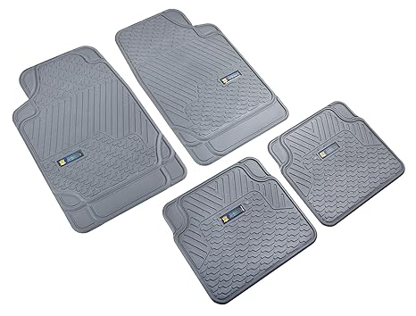 Floor Mats Highland 4547900 Weather Fortress Gray Synthetic Rain