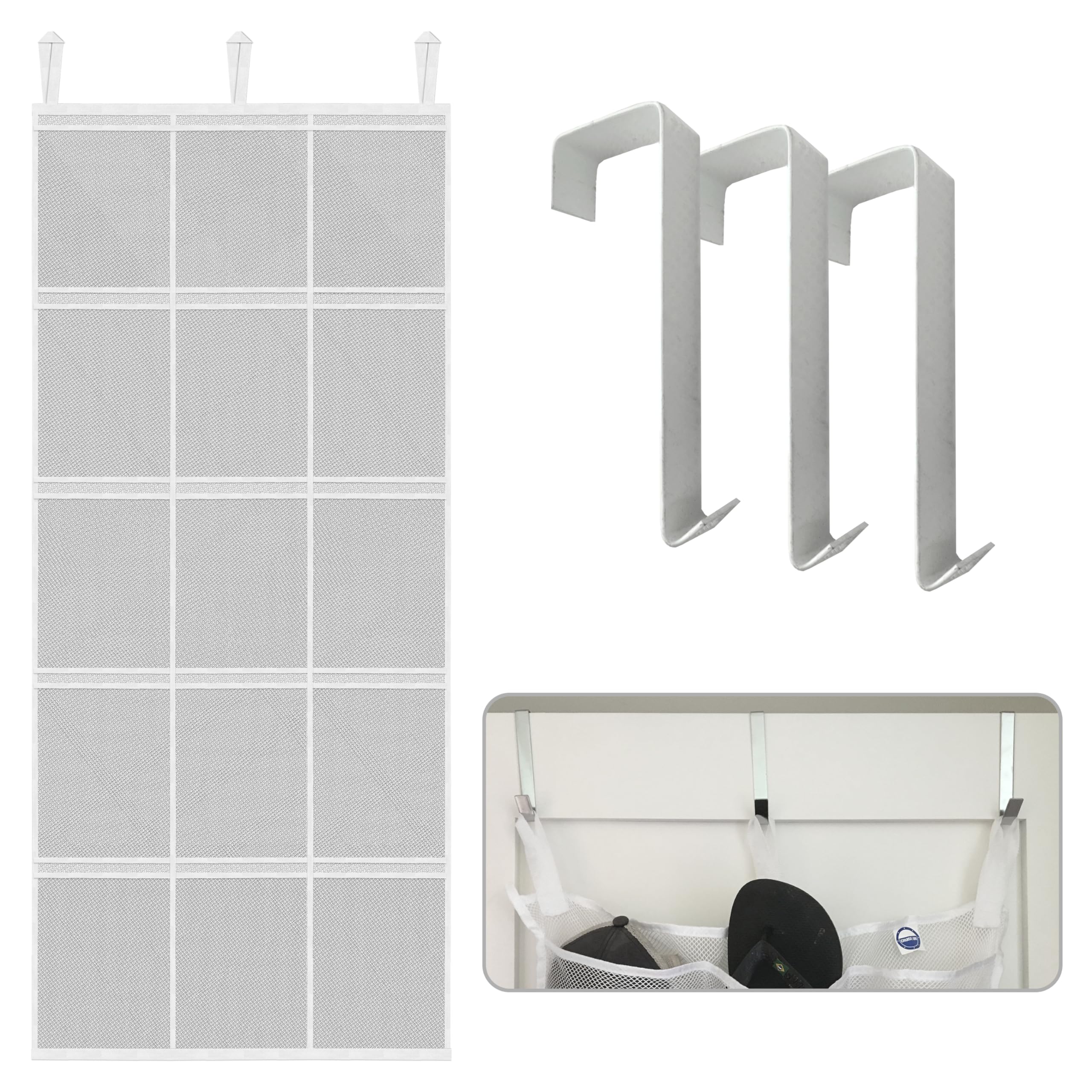 Cruise On Large Mesh Over-the-Door Organizer, 15-Pocket Hanging Storage for Cruise & Home (24