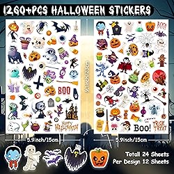 LINAYE 24 Sheets Halloween Stickers for