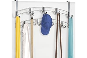 LYNK Professional® Home™ Over Door Hooks Rack - 9 Hook Over Door Hanger - Over Door Towel Rack - Hanging Towels or Clothes - Bathroom, Bedroom or Laundry Room - Lifetime Ltd. Warranty - Platinum