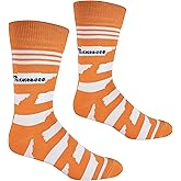 Tennessee Shapes in Orange and White Men's Socks | Apparel Gift for Tennessee Vols | University of Tennessee Socks | Gift for TN Volunteer Fans and Alumni