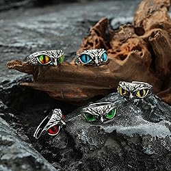 Yumikoo Demon Eye Owl Ring Retro Open Ring