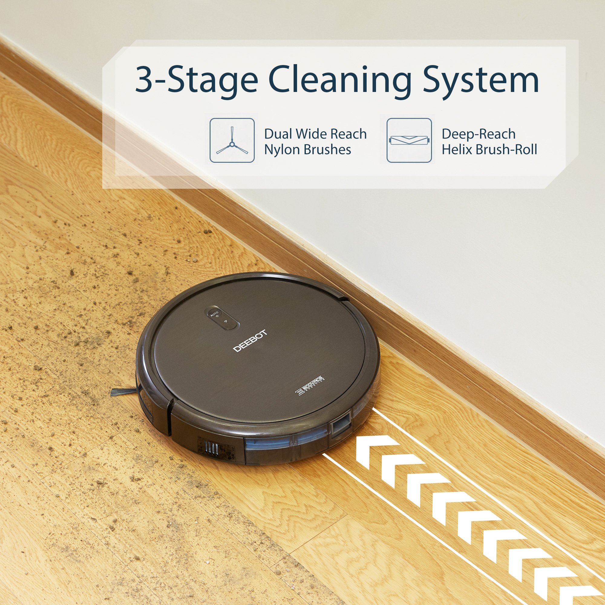 ECOVACS DEEBOT N79S Robot Vacuum Cleaner with Max Power Suction, Alexa Connectivity, App Controls, Self-Charging for Hard Surface Floors & Thin Carpets - Image 7