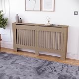 Vida Designs Chelsea Radiator Cover Unfinished Large Modern Vertical Slat MDF view 5