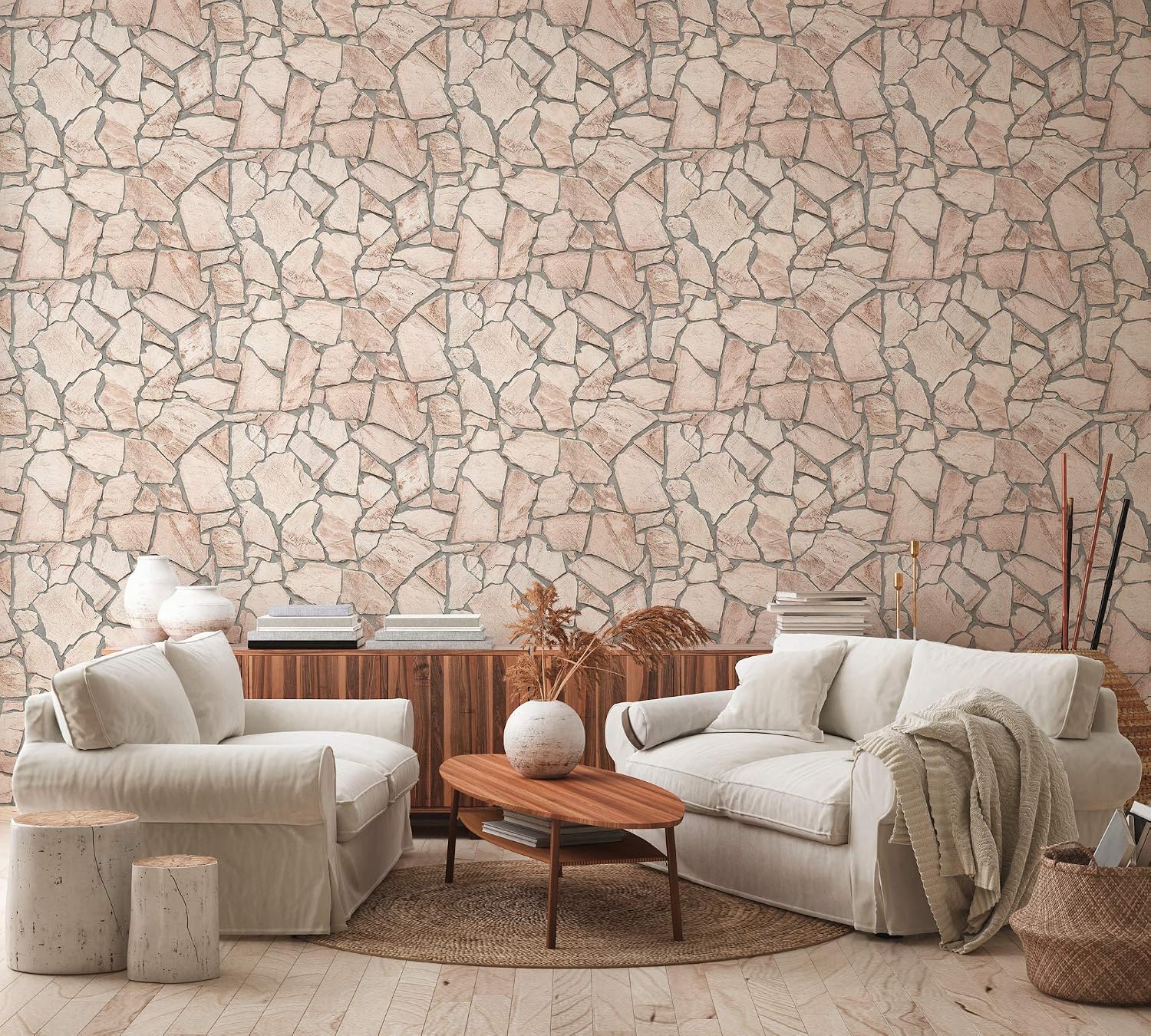 Brick Wallpaper Elements A.S. Création Non-Woven Wallpaper 10.05 m x 0.53 m Beige Grey Brown Made in Germany 927323 9273-23 - Image 4