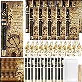 Sayglossy 12 Sets Music Themed Appreciation Gifts Bulk Valentine's Day Office Gifts Inspirational Musical Pens Pins and Bookmarks for Musicians Band Concert Students Teachers Music Party Favors