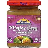 Rani Major Grey Mango Chutney (Indian Preserve) 12.3oz (350g) Glass Jar, Ready to eat, Vegan ~ Gluten Free, All Natural, NON-GMO, Kosher