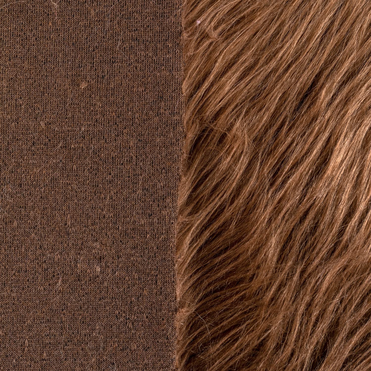 Faux Fur Fabric for Crafts, Gnomes, Animal Costumes, Cushions, Decorations Brown 10x10in