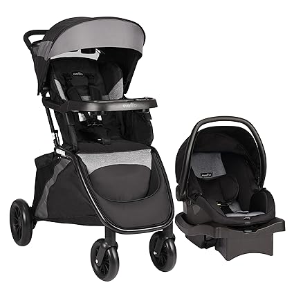 Evenflo Advanced Sensorsafe Epic Travel System With Litemax Infant Car Seat Jet