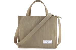 KALIDI FANCY FOREST KALIDI Tote Bag for Women Corduroy Crossbody Bag Casual Zipper Tote Fashion Shoulder Handbag Hobo bag with Pockets